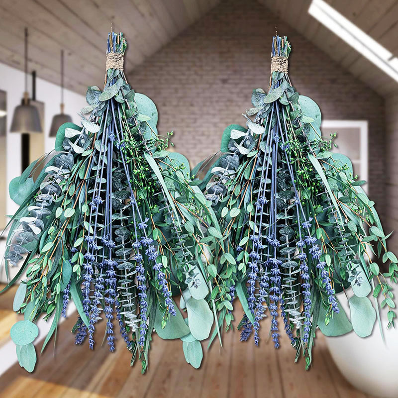 Cross-border Hot-selling Eucalyptus Eucalyptus Leaves Apple Leaves Lavender Mix and Match bouquet diy material Dried Flower bouquet