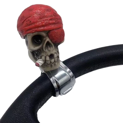 Cross-border Skull Car Modified Steering Wheel Booster Ball Personalized Booster Ball Car Booster Labor Saving Ball (Steering wheel booster) - pirate-style