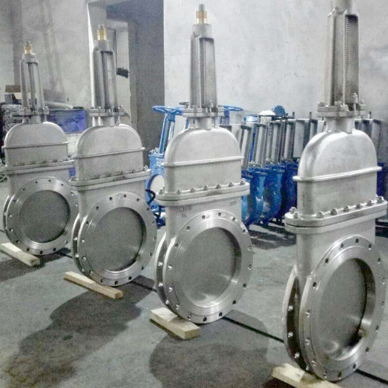 手动暗杆刀型闸阀厂家煤气刀闸阀304耐腐蚀插板阀DMZ73X暗板刀阀