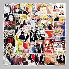 50 sheets Tokyo Revengers luggage stickers creative waterproof doodle stickers skateboard computer tablet stickers