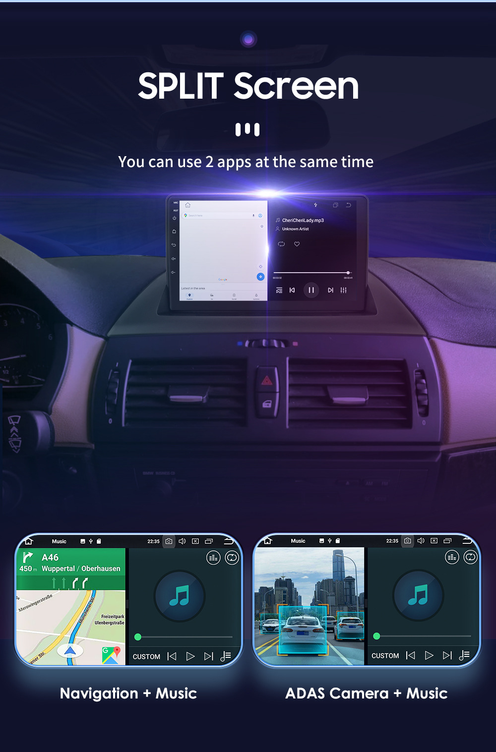 The 9-inch Android large screen is suitable for 04-12 BMW X3 E83 smart car GPS navigation frame all-in-one machine