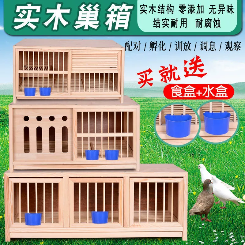 Клетка для спаривания голубей, гнездовой ящик для гоночных голубей, клетка для разведения из массива дерева, клетка для голубей из сосны, бесплатная доставка, с гвоздями