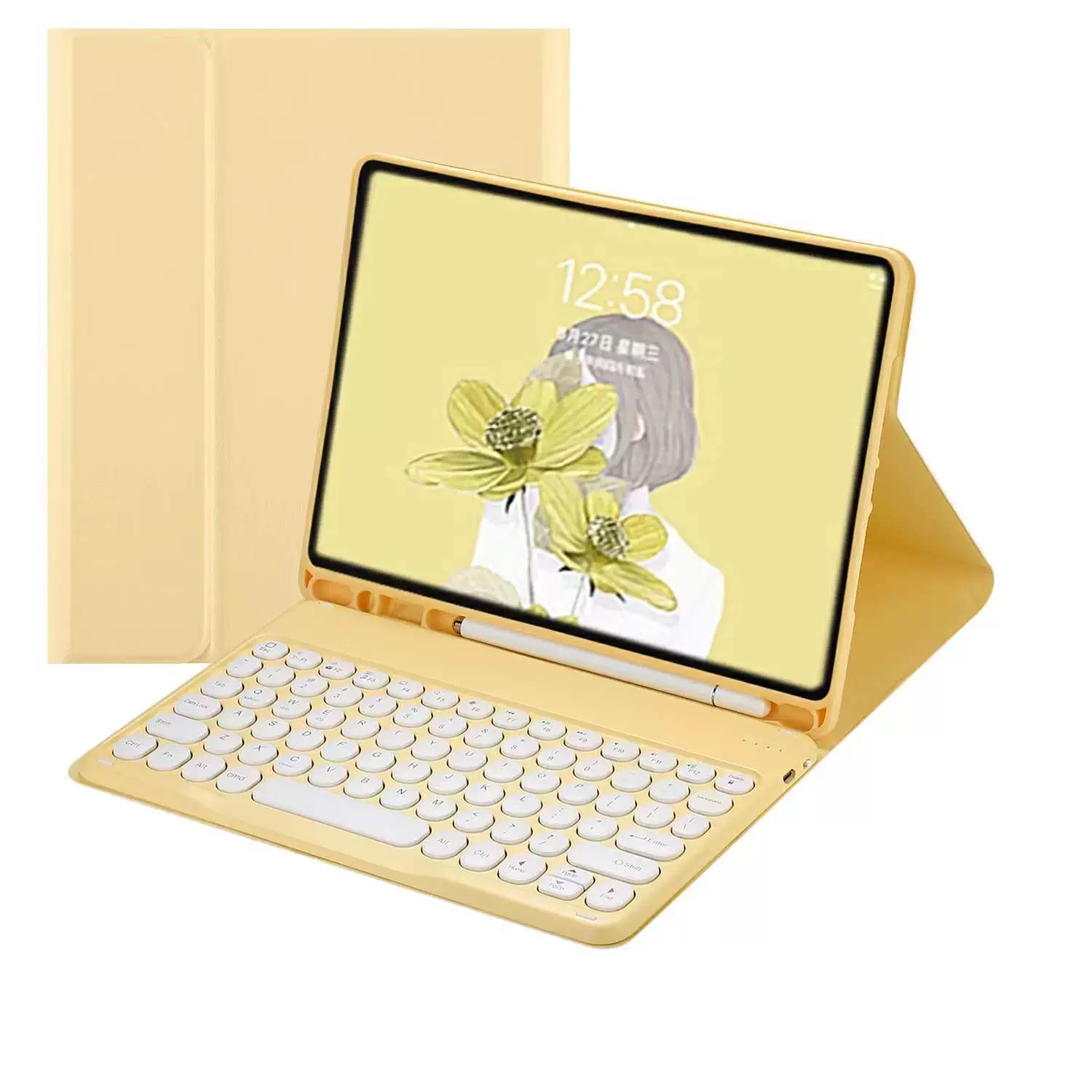 Подходящий твердый чехол для iPad Air11 Bluetooth с защитной крышкой, магнитный чехол для iPad11 (A16) круглая крышка с тач клавиатурой