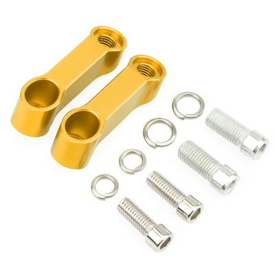 Motorcycle Safety Supplies seat aluminum alloy mirror seat - rearview-mirror-extension-m10-gold