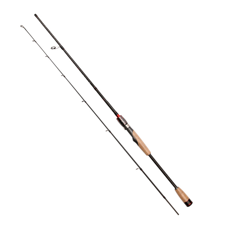 Zhenyi Luya varilla M tono de carbono Luya varilla 1.8 - 2.4m boca levantada para jugar caña de pesca negra tela de carbono cruzada caña de pesca