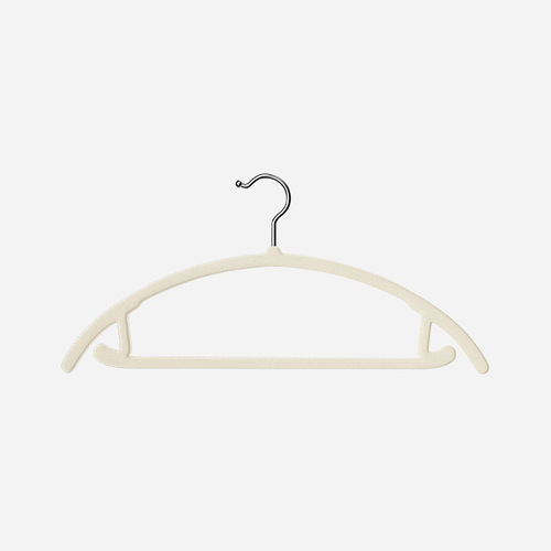 Newly designed organizer recommends storage of household anti-slip thickened half-circle hanger winter flocking hanger traceless 
