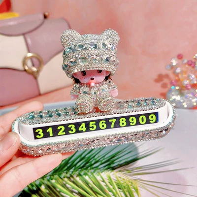 Car temporary parking number Nömrəli dayanma kartı - monchichi-gemstone-model-transparent-white