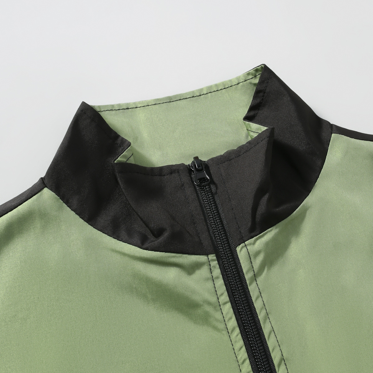 Men's Colour-blocking Windproof Cardigan Jacket With High Collar_voghion.com