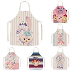 圍裙logo印字廣告超市家用廚房時尚餐飲奶茶餐飲店工作服訂