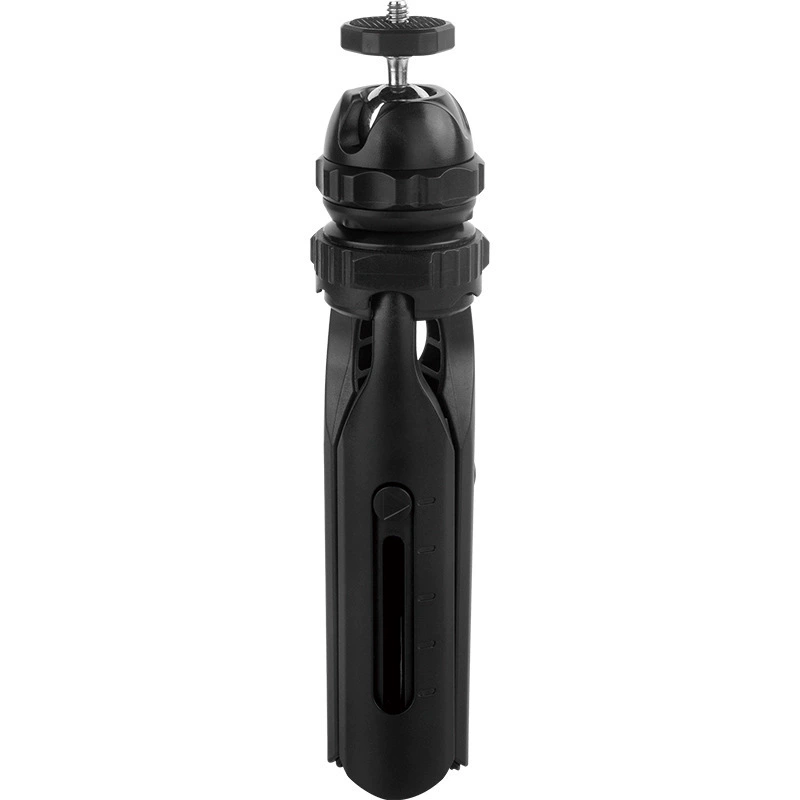 Desktop Tripod Telescopic Folding Table Stand, Adjustable 15–25 cm, 360° Ball Head, 1/4" Thread