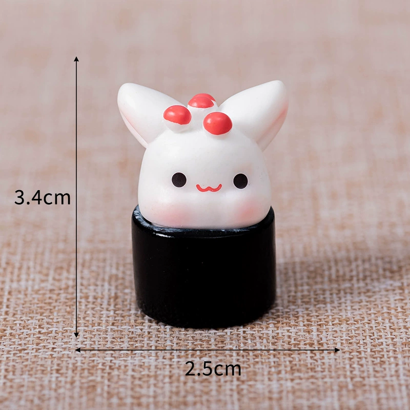 Микро-пейзаж, милый cartoon кролик, настольная Resin-декорация, ногтевая décoration, домашний декор