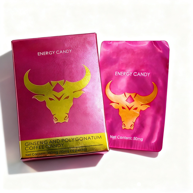 Kindergarten Cross-Border Best-Selling Ginseng Polygonatum Essence Oral Soluble Film Energy Candy Flash Release Tablets Factory Processing Oem