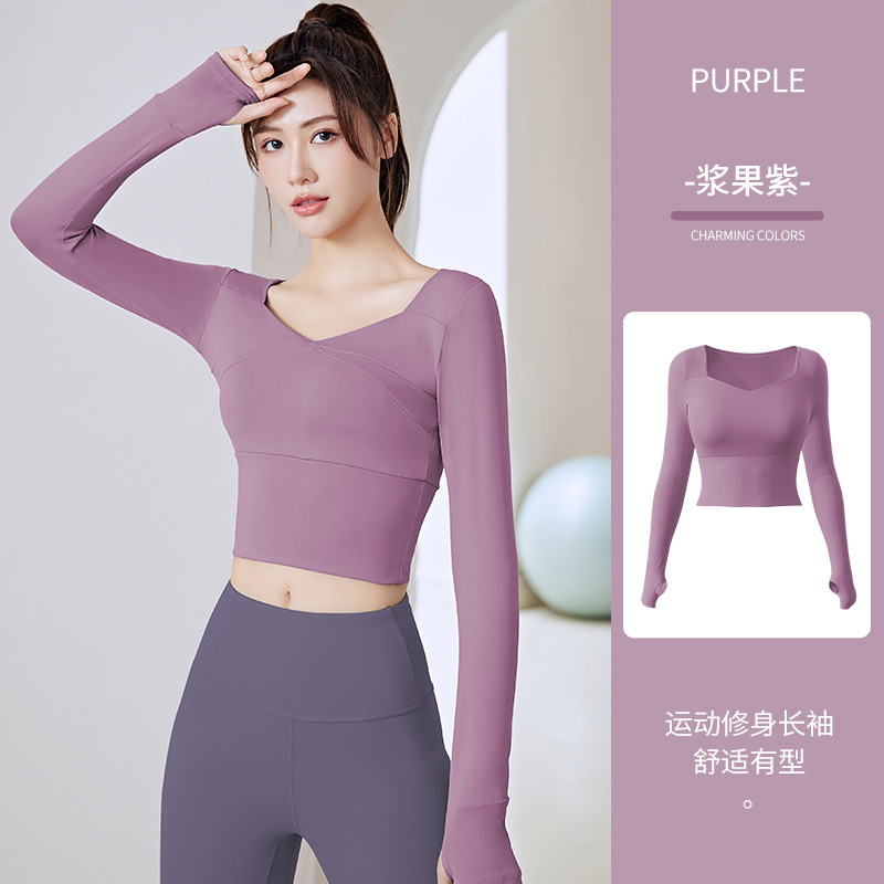 Juyitang スプライスヨガ服トップス女性用ブラジャーなしファッションスポーツスーツハイウエストヒップリフティングフィットネススーツ
