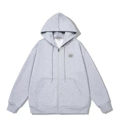 源头工厂连帽开衫纯色卫衣男外套春秋季青少年情侣款外套简约户外