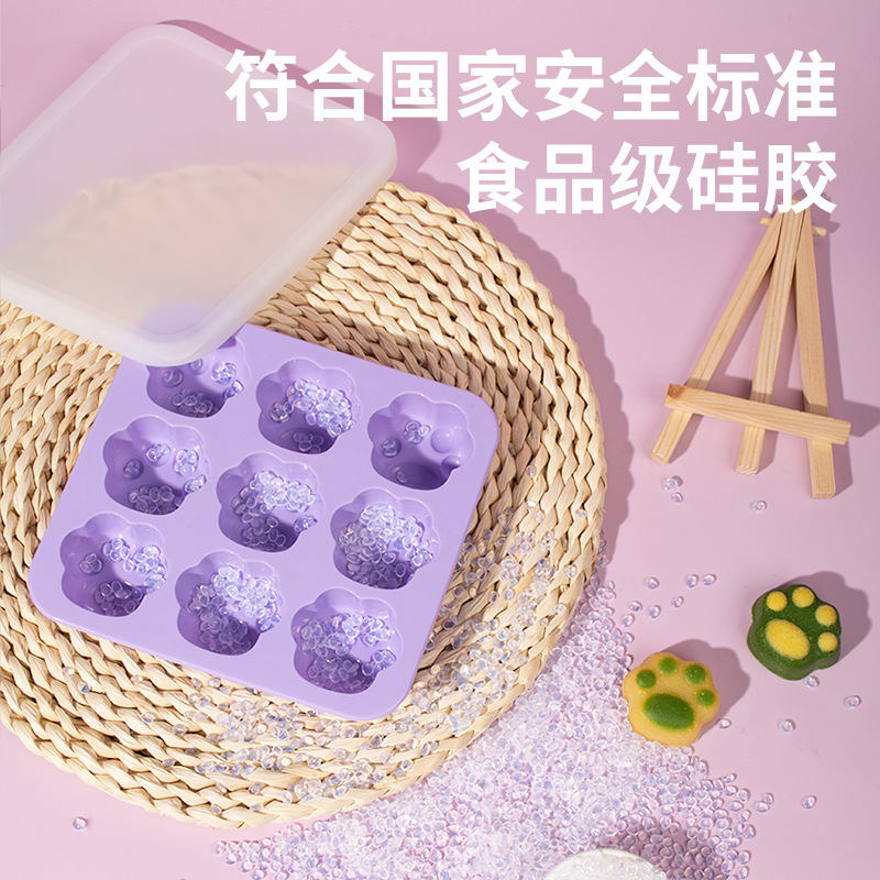 ドゥモの新作猫爪型製氷皿、ベビーシリコン製食品保存容器、鮮度保持密封冷凍ボックス、キュートなデザイン