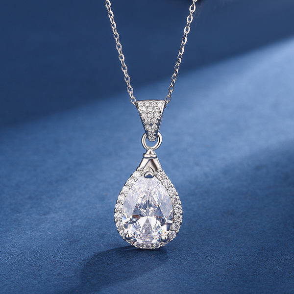 热卖直播货源三件套饰品水滴形吊坠甜美优雅高端百搭奢华戒指耳钉