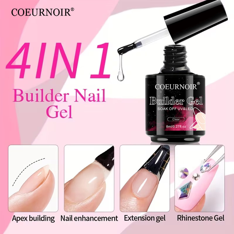 Nail Gel Extension Liquid for Nail Salons and Home Use, Basic Gel Nail Polish Soak-Off Led Nail Gel Extension Liquid for Nail Salons and Home Use, Basic Gel Nail Polish Soak-Off Led