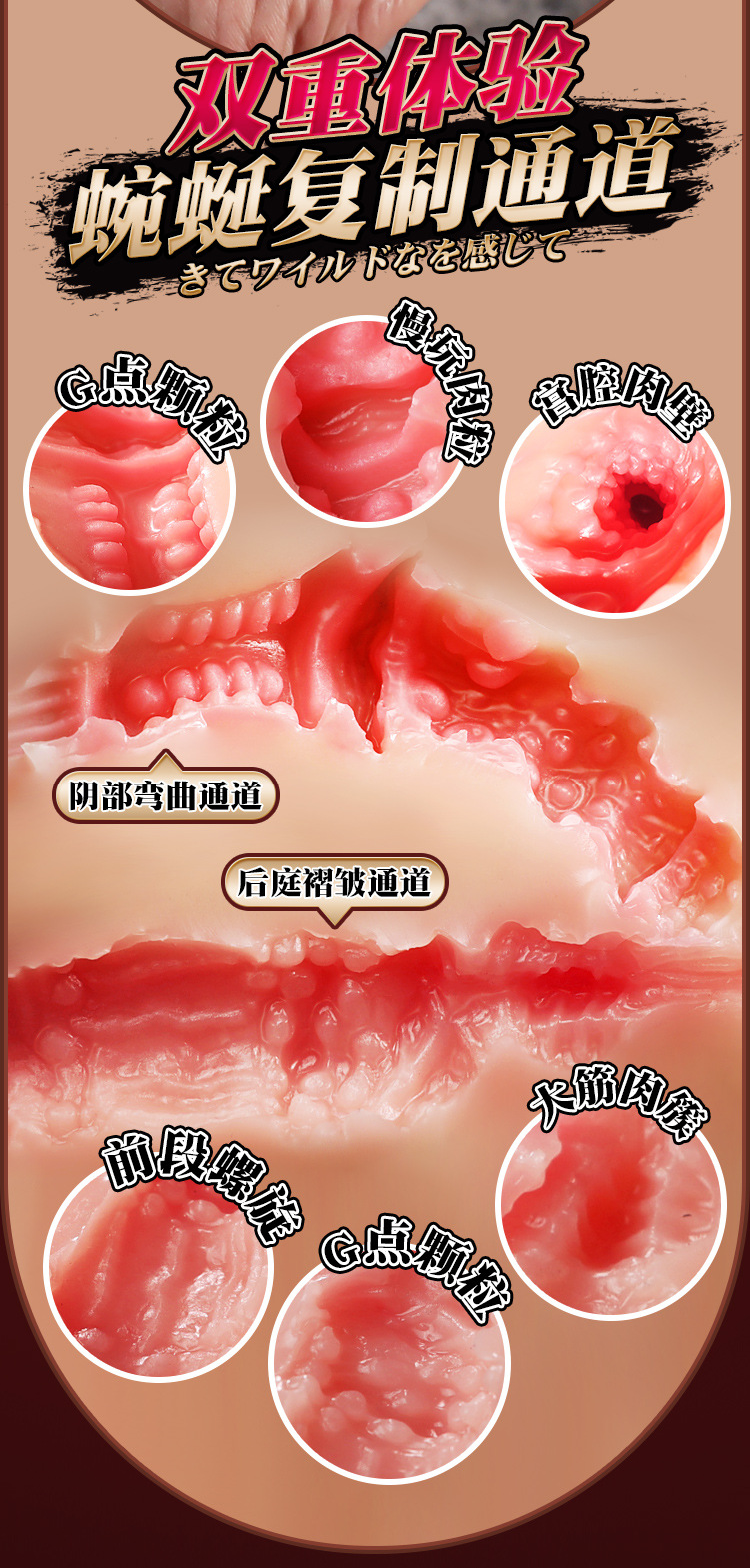 Jiuai Male Masturbation Device Half-Body Solid Doll TPE Manual Non-Vibrating — detail image 4