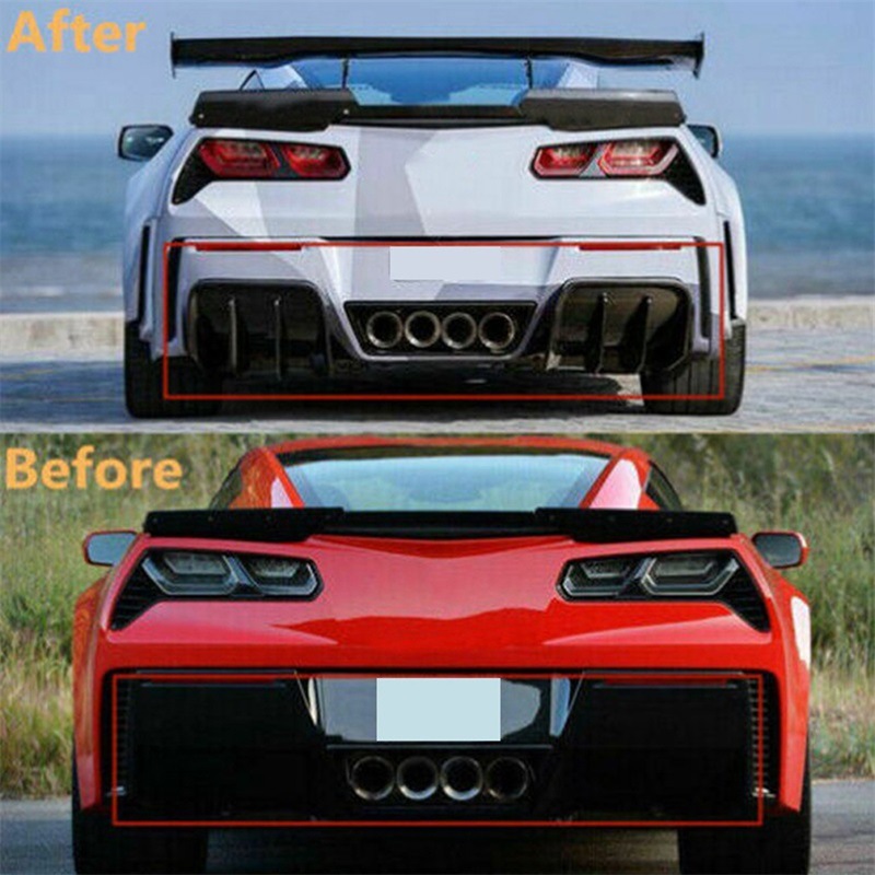 Car rear bumper air diffuser tail wing spoiler for Chevrolet Corvette C72014-2019