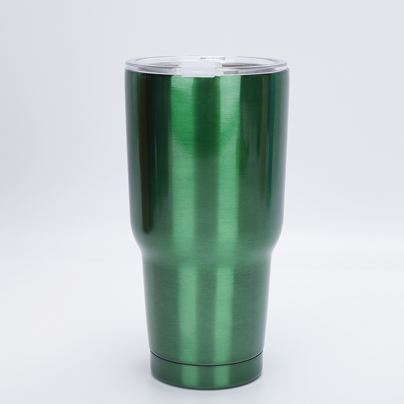 Amazon 30oz taza de coche de acero inoxidable de gran capacidad 304 taza de vacío de spray de plástico coche frío taza de helado al por mayor