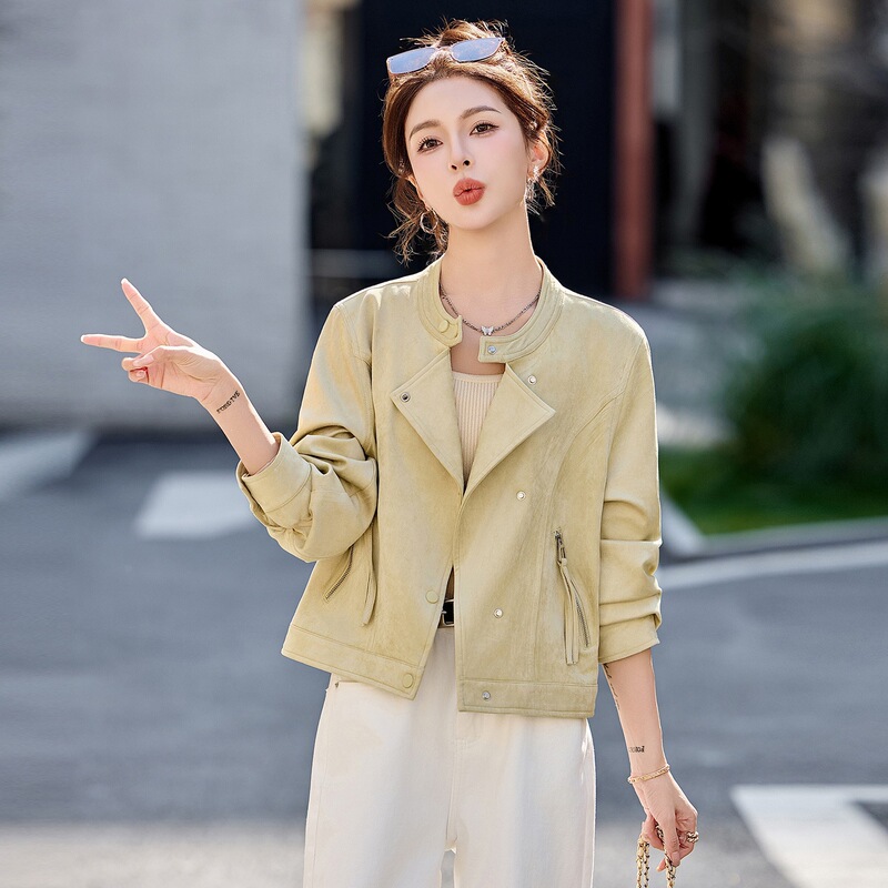 2026 Spring New Sheepskin Leather Jacket Loose Fit Women's Fashion Trend Versatile Casual Slimming Jacket Top