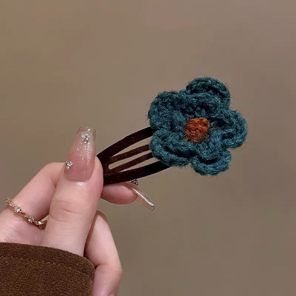 Clip de cabello de flor de leopardo para mujeres clip de cabello de alto nivel frente clip de frangeo 2025 nuevo clip lateral clip de cabello toque