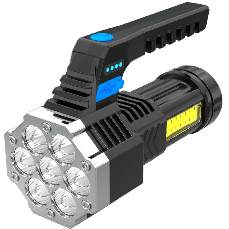 Detección de rastro 7 lámpara portátil multifuncional LED luz fuerte carga de trabajo al aire libre portátil lámpara lateral linterna al por mayor Nuevo