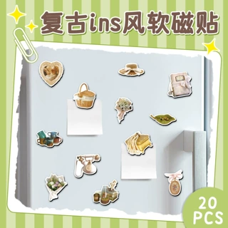 20片复古ins风软磁冰箱贴个性跨境热卖创意小清新宫廷风DIY磁吸贴