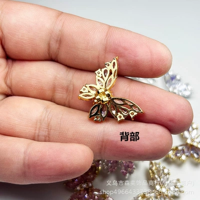 Zərgərlik ara hissələri, zirconium butterfly four-way separator bead
