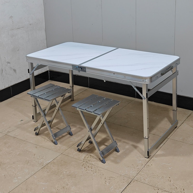 Mesa y silla plegables al aire libre aleación de aluminio portátil mercado nocturno tabla de empuje tabla de exhibición de venta simple acampada mesa de picnic image 16