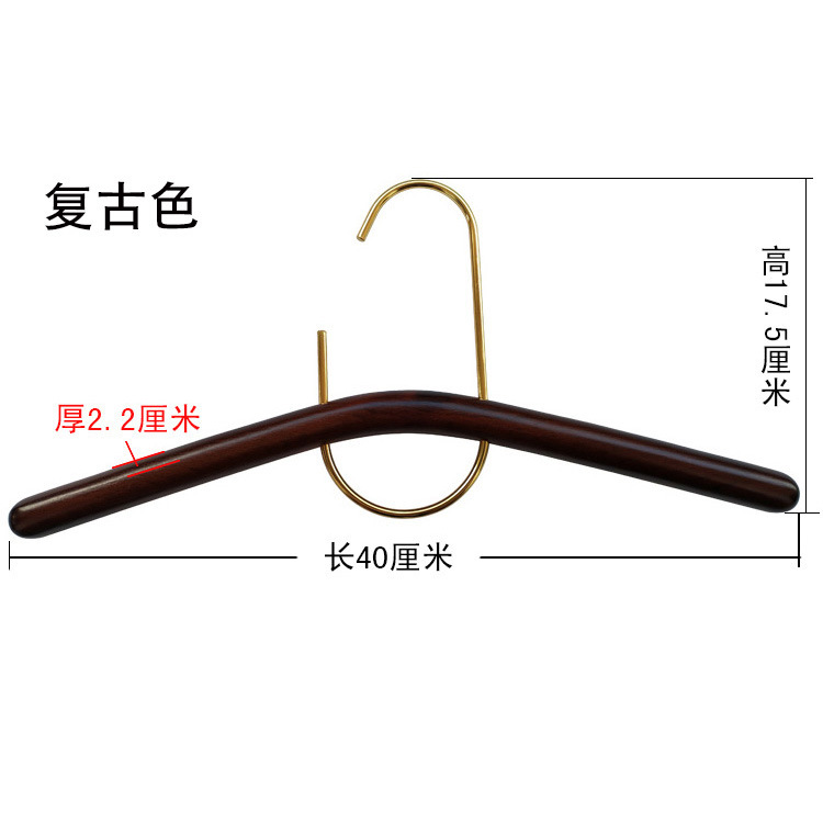 Nueva Luz de lujo Haya ropa de mujer percha de madera maciza tienda de ropa percha de madera creativa percha de ropa de madera al por mayor