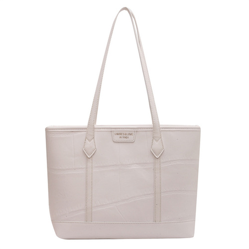 Large-capacity bag for women in summer, versatile 2024 new high-quality textured shoulder shopping bag, class commuting tote bag