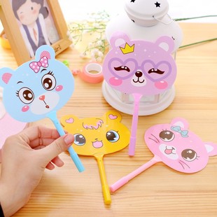 Bullet Cartoon Handheld Small Fan Ballpoint Pen Cat Fan Pen Student Writing Pen Printing LOGO Advertising Pen