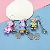 Realistic cartoon cute keychain for badminton, rabbit, pendant, accessory, fox, raccoon