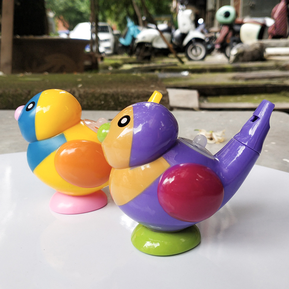 Tradicional nostálgico creativo silbato pájaro riego de agua tocando flauta de pájaro música de ocio puzzle juguetes pequeños premios puestos