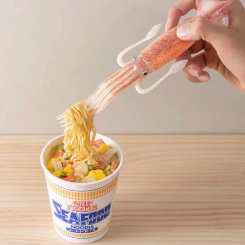 クリエイティブで面白いタコフォーク食器フォーク日清小紅書イカイカ日本インスタントラーメン楽しい|undefined