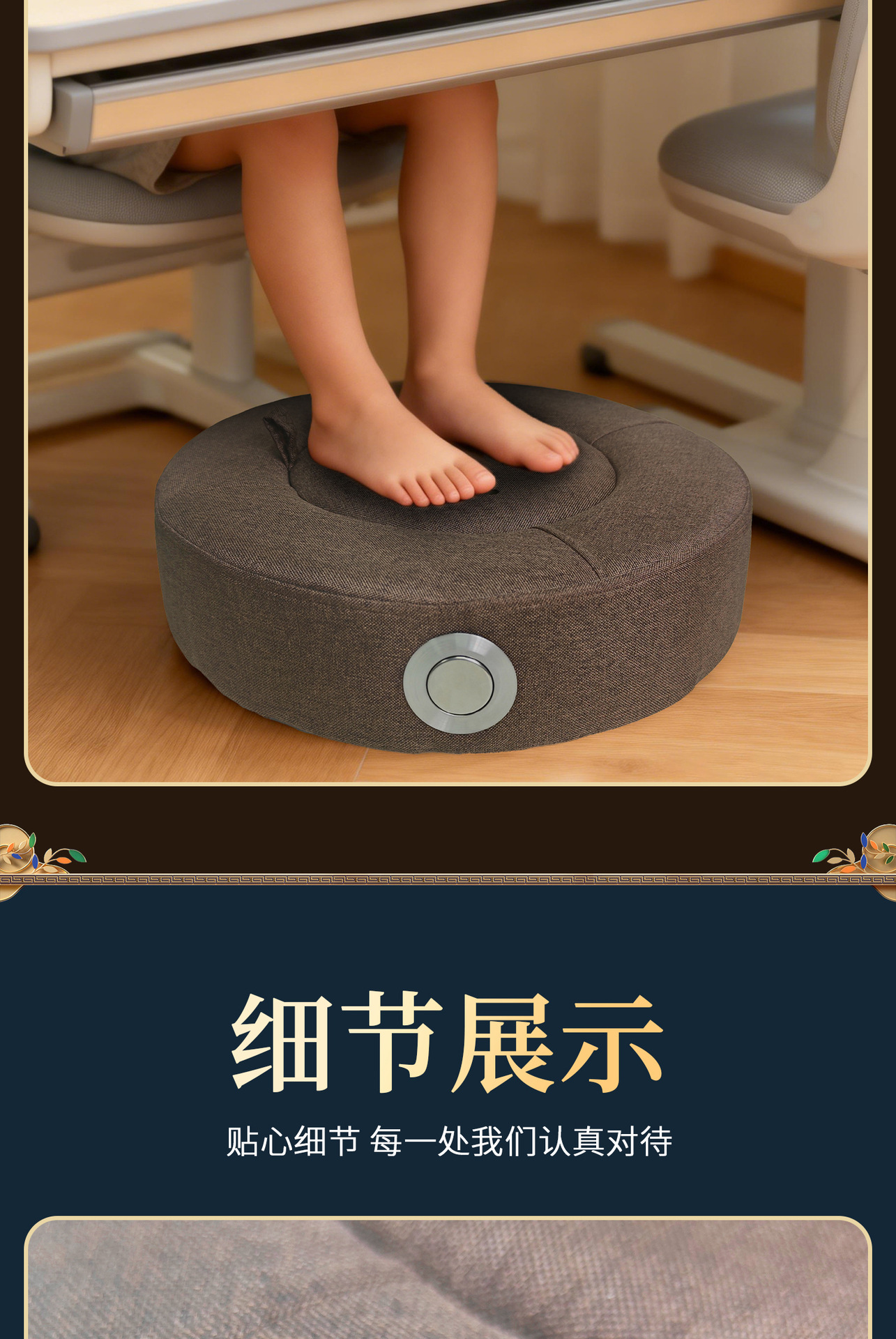 Wooden Moxibustion Stool Seat Cushion Cotton Linen Cover for Sitting Moxa Therapy Home Spa Meditation in use