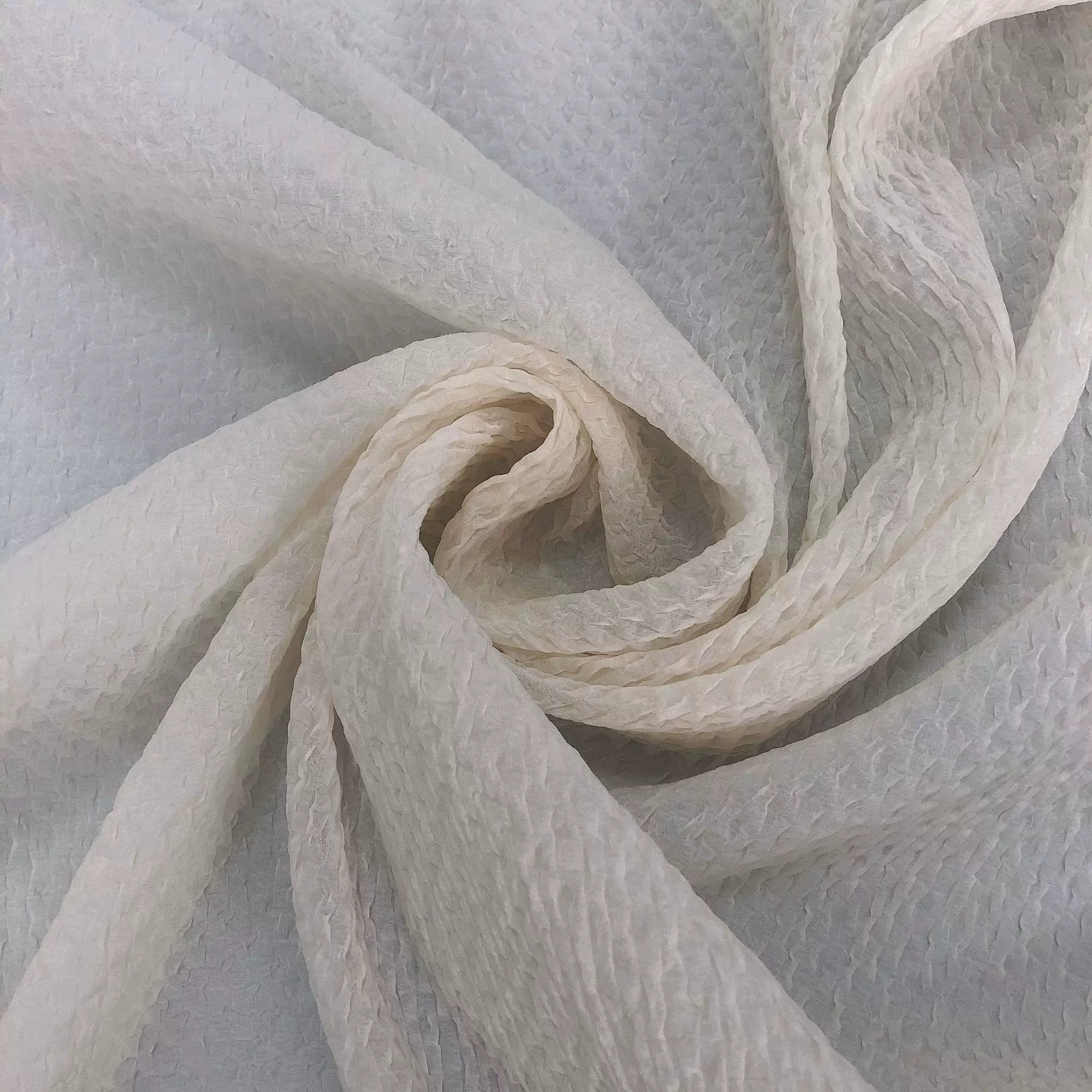 古风汉服连衣裙雪纺面料 真丝皱压花 皱纱 汉服面料