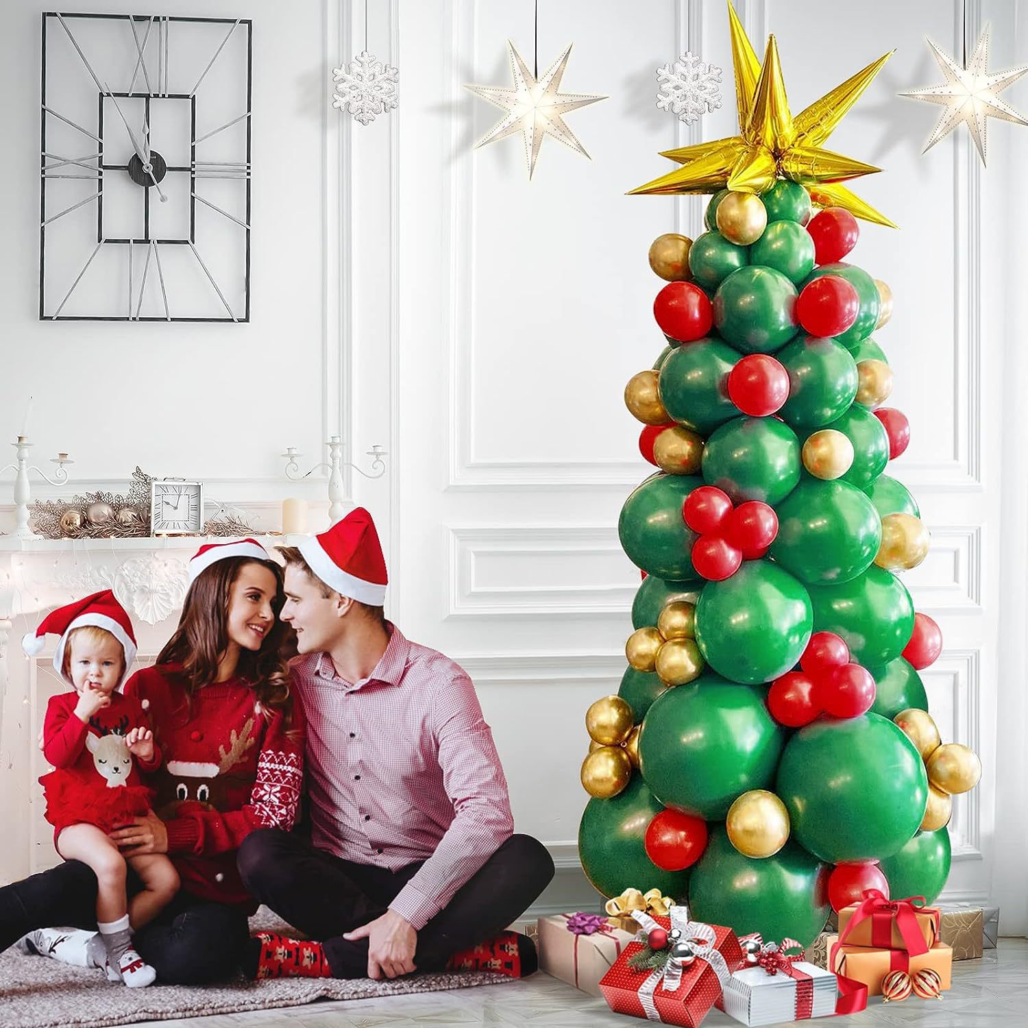Christmas Classic Style Christmas Tree Emulsion Party Festival Balloons Balloons display picture 3