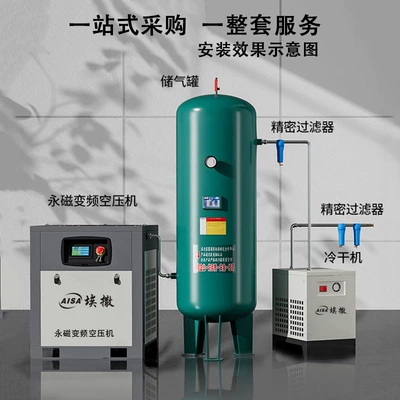 Hava kompressorları Screw Air Compressors, Industrial Energy-Saving - flagship-75kw-permanent-magnet-frequency-conversion-touch-model-complete-set