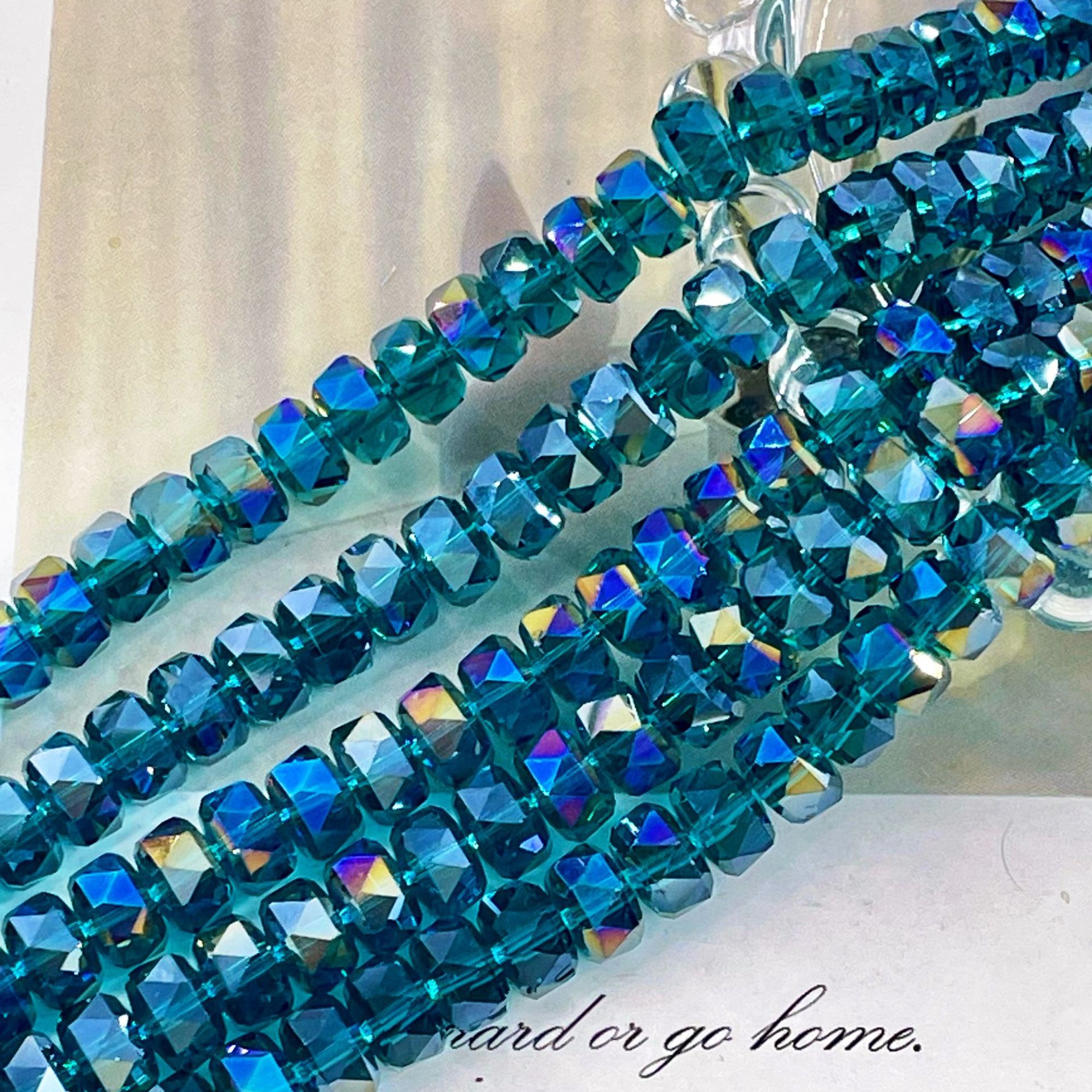 8mm Rainbow Wheel Jingjing Diy Jewelry Este embrión Vidrio Cristal Jewelry Pulsera Collar Moda Jewelry Accesorios dispersos