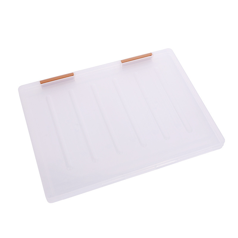 Caja de materiales de plástico PP de manicura gruesa Caja de almacenamiento de papel de prueba de escritorio Caja de almacenamiento de accesorios portátiles transparentes Caja de almacenamiento de frijoles