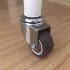 萬向輪絲杆M6M8M10橡膠螺絲杆腳輪靜音帶剎車輪子軲轆活動滑輪熱