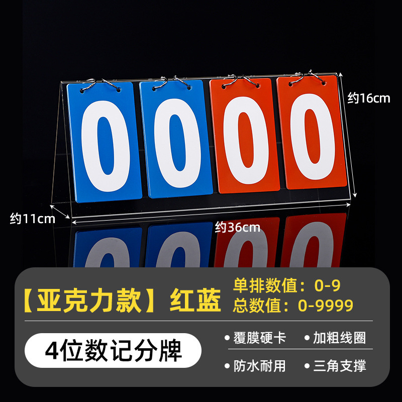 Customized acrylic scoreboard for competitions, specifically for table tennis, badminton, basketball, football, poker, and Guandan scoring