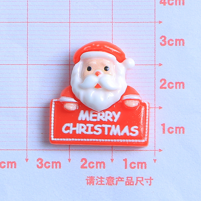 Santa Claus dibujos animados DIY crema pegamento resina accesorios epoxi teléfono caso tocado horquilla hebilla del zapato material de la joyería image 20