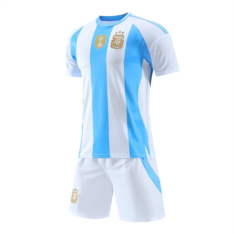24 - 25B Argentina casa equipo nacional de entrenamiento camiseta de fútbol camiseta de niños ropa de niños adultos 16 yardas - 3XL