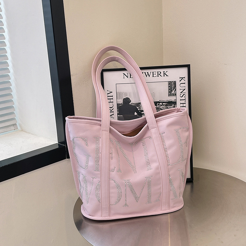 Thai Rhinestone Bucket Bag for Women 2026 Gentlewoman New Fashion Handbag Casual Shoulder Bag