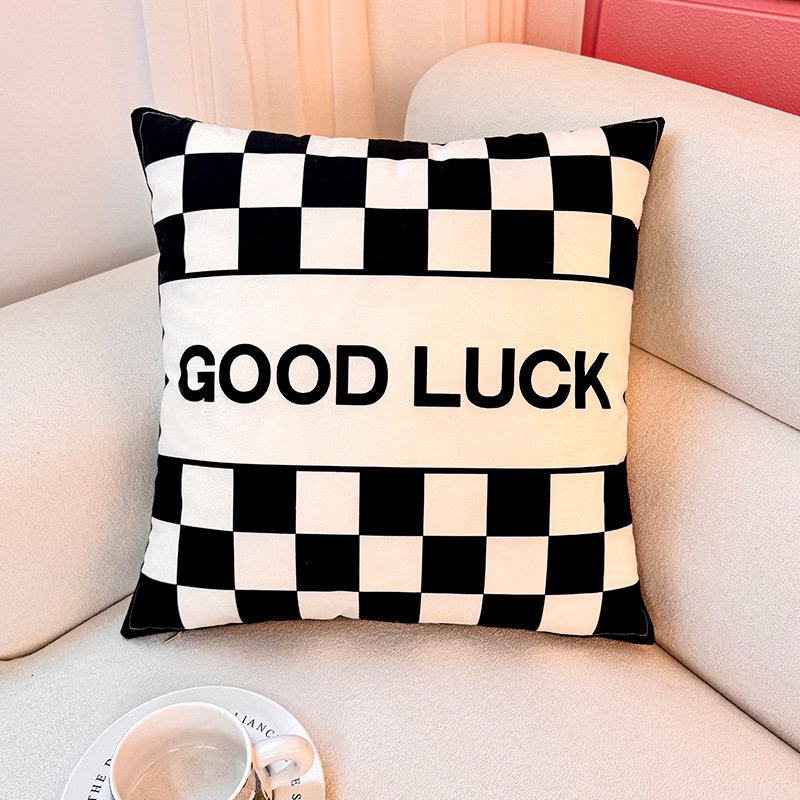 Funda de almohada GOODLUCK Funda de almohada de viento ins Linda almohada de dormitorio de estudiantes Cojín de sofá Funda de almohada