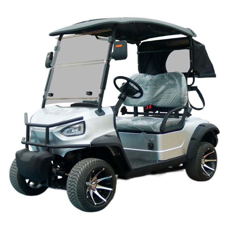 Двухместный электрический гольф-кар для туристических зон, населенных пунктов, объектов недвижимости, отелей и гостевых домов; четырехколесный автомобиль для экскурсий и трансферов.