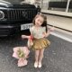 Children's Korean style suit 2023 Summer new floral sleeveless top flower bud shorts two pieces suit small and medium girls